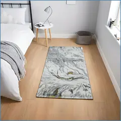 MITAPETE COM - Tapete Alfombra Camino Pie De Cama Turquia 80 X 150cms Crema Dorado