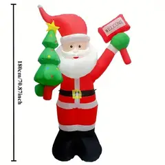 GENERICO - Inflable Navidad Papá Noel Decoración Luz Led Multicolor