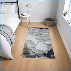 MITAPETE COM - Tapete Alfombra Camino Pie De Cama Turquia 80 X 150cms Crema Dorado