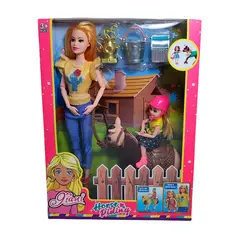 GENERICO - Muñeca Con Hija Poni Caballo Juguete + Accesorios