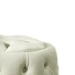 GENERICO - Puf Chesterfield Dana Elegancia Clásica y Funcionalidad Blanco