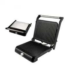 NOBELSOUND - Parrilla Y Sandwichera Antiadherente Extragrande 3 En 1 Plateado