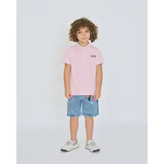 GENERICO - CAMISETA TIPO POLO NIÑO ROSADO