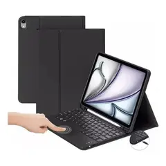 GENERICO - Funda Teclado Con Trackpad mouse Espacio Pencil iPad Pro 11 2025 Chip M5 Negro