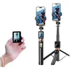 SHUNGA - Palo Selfie Trípode Con Pantalla Inalámbrica Wifi Y Control Bluetooth