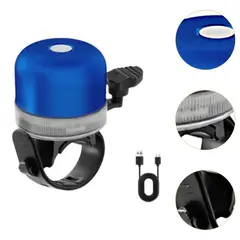 SHUNGA - Timbre Para Bicicleta Con Luz Led Recargable Usb