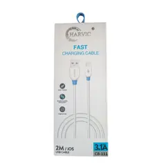 GENERICO - Cable Harvic CB-111 Carga Rápida iPhone a USB - 2 Metros