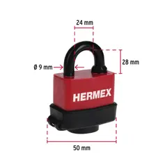 HERMEX - Candado Encauchetado 50mm - 43368