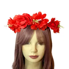 GENERICO - Balaca Corona De Flores Disfraz Catrina - Halloween