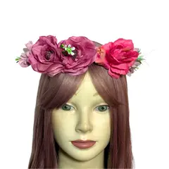 GENERICO - Balaca Corona De Flores Disfraz Catrina - Halloween