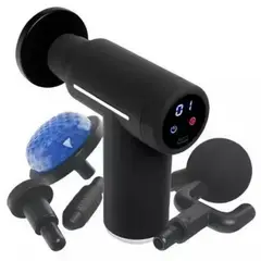 FIT - Pistola masajeador percutor de calor o frío 6 niveles/cabezas con voz