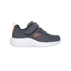 SKECHERS - Tenis Niño Bounder con Velcro Gris Oscuro