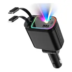 SHUNGA - Cargador De Carro 4 En 1 Con Proyector Estelar