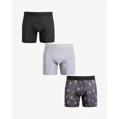 SEVEN SEVEN - Pack X3 Boxer Medio En Microfibra X3 Para Hombre Azul
