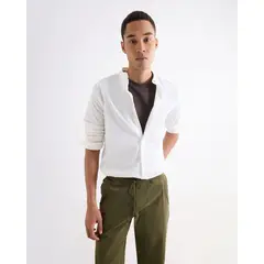 SEVEN SEVEN - Camisa Regular Texturizada Para Hombre Marfil