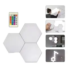 SHUNGA - Kit de Lámparas LED Modulares con Control Remoto – 3 Piezas