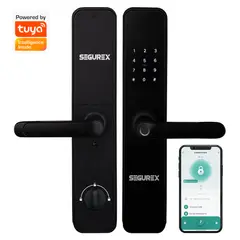 SEGUREX - Cerradura Inteligente Digital H7B Negro Mate Tuya Smart