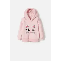 LITTLEMIC - Buzo de con capucha rosado para niña 2T a 5T