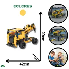 SWISSHOME - FICHAS PARA ARMAR GRUA DE CONSTRUCCION JUEGO NIÑOS +6 AÑOS