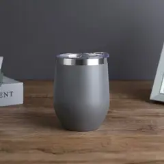 OTRAS MARCAS - MUG HUEVO PLATA - TAZA COCTEL ACERO CON TAPA