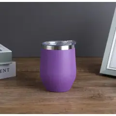 OTRAS MARCAS - MUG HUEVO MORADA - TAZA COCTEL ACERO CON TAPA