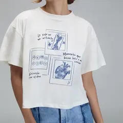 JULIANA SANCHEZ - Camiseta Instantes - Marfil