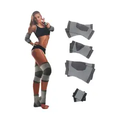 GENERICO - Set 8 Piezas Muñequera Codera Rodillera Tobillera Compresiva