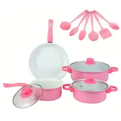 ZHOPI CO - Set De Ollas Bateria De Cocina Antiadherente 13 Pz Sarten Utensilios