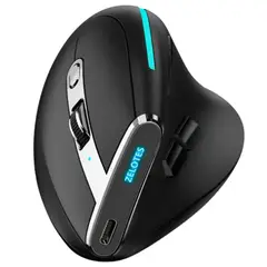 ZELOTES - Mouse Vertical Inalambrico Recargable Dual Bluetooth y 24g F36