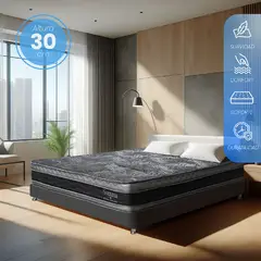 HOTEL DREAMS - Colchón Somnia King 200200 Doble Pillow Euro Doble Cara de Uso Ortopédico Firmeza media