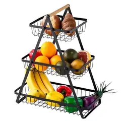 CLEAR - Estante Para Frutas De 3 Niveles Resistente