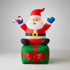 TECNOHOGAR JS - Muñeco Papa Noel Inflable Navideño Decoracion Navideña 180cm
