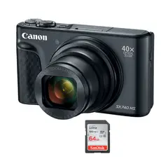 CANON - PowerShot SX740 HS Cámara Digital + Memoria 64Gb de 100Mbs