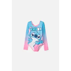 DISNEY - Vestido de baño de Stitch manga larga multicolor para niña