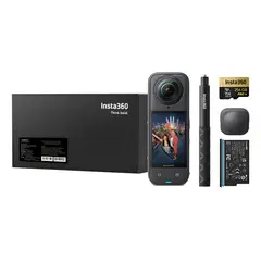INSTA 360 - Cámara Insta360 X5 + Selfie Stick + Batería + MicroSD 256GB
