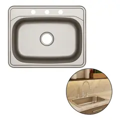 PAMO - Lavaplatos 62 X48 Basic Empotrar Acero