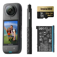 INSTA 360 - Cámara Deportiva Insta360 X4 360° 8K Paquete de Aventuras Negro