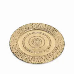 AMBIENTE GOURMET - Plato base aros dorado 33cm