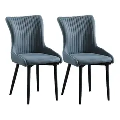 GENERICO - Set X2 Silla Decorativa Sala Comedor Dormitorio Refhans Gris