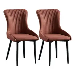 GENERICO - Set X2 Silla Decorativa Sala Comedor Dormitorio Refhans Marrón