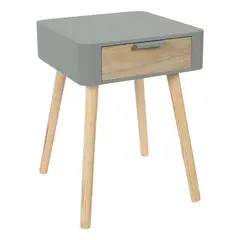 GENERICO - Mesa De Noche Nochero De Madera Con Cajón Reforiol