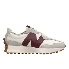 NEW BALANCE - Tenis 327 Mujer-Beige/ Vino Tinto