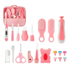 MILOPTS - Kit de Aseo para Bebes Recién Nacidos Estuche ROSADO