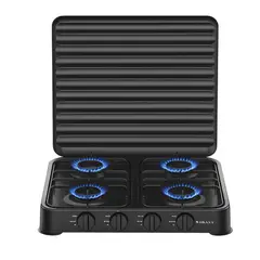 GENERICO - Estufa A Gas 4 Puestos Portatil Con Tapa Sokany 8,8KW