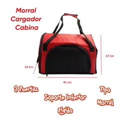 HALLY PET - Morral Cargador Cabina + Quitamotas Rosado