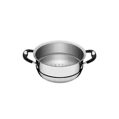 TRAMONTINA - Vaporera Duo Silicone de acero inoxidable con asas de silicona, de 20 cm y 3,1