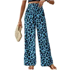 YOGA & GYM - Pantalon Palazzo Ancho Estampado Animal Print