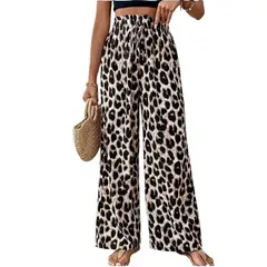YOGA & GYM - Pantalon Palazzo Ancho Estampado Animal Print
