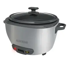 BLACK+DECKER - Olla Arrocera 20 Tazas Tapa Vidrio y Vaporera RC5200M