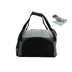 HALLY PET - Morral Cargador Cabina + 15 Unidades de Tapetes Gris